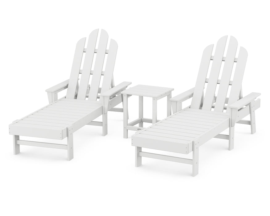 POLYWOOD Long Island Chaise 3-Piece Set in White image