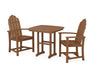 POLYWOOD Classic Adirondack 3-Piece Dining Set in Teak image