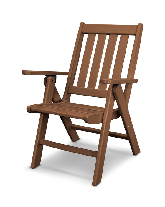 POLYWOOD Vineyard Folding Dining Chair in Teak