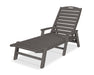 POLYWOOD Nautical Chaise with Arms in Vintage Coffee image