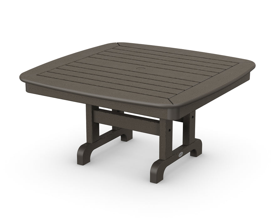 POLYWOOD Nautical 37" Conversation Table in Vintage Coffee