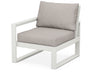 POLYWOOD EDGE Modular Left Arm Chair in Vintage White / Weathered Tweed image