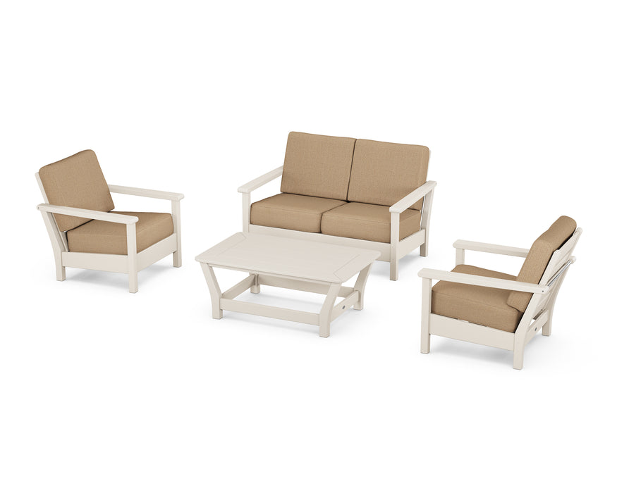 POLYWOOD Harbour 4-Piece Deep Seating Set in Sand / Sesame image