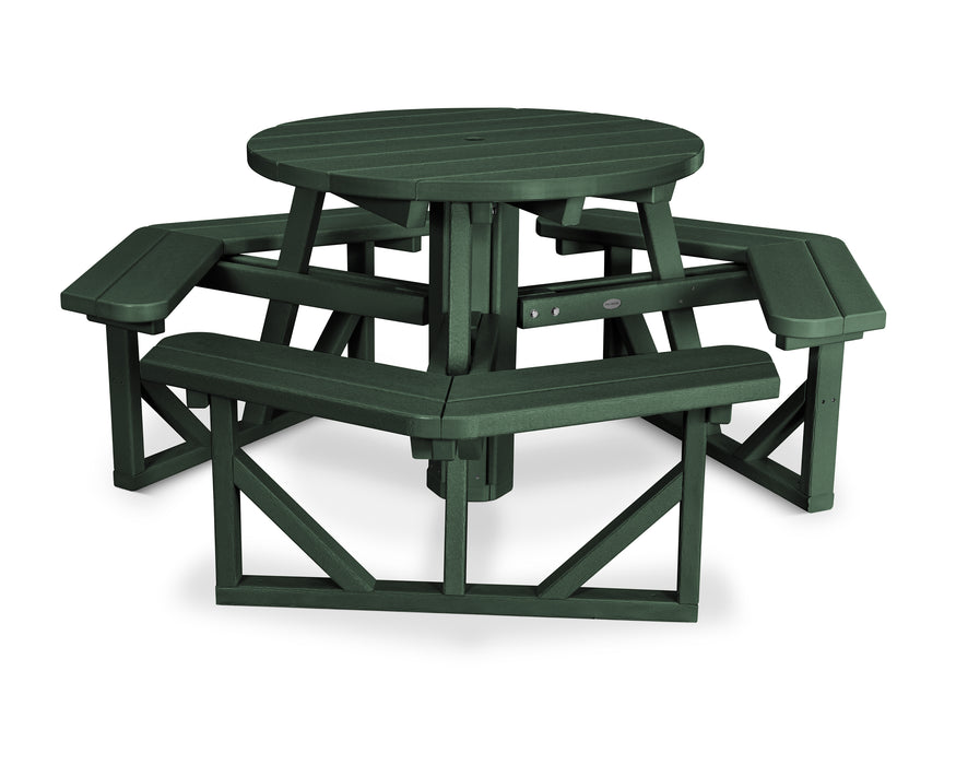 POLYWOOD Park 36" Round Picnic Table in Green image