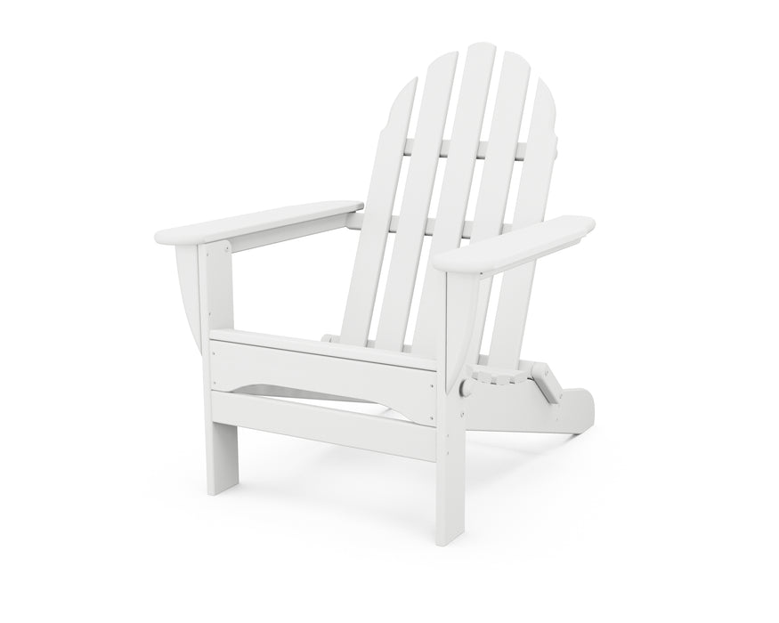 POLYWOOD Classic Folding Adirondack Chair in White image