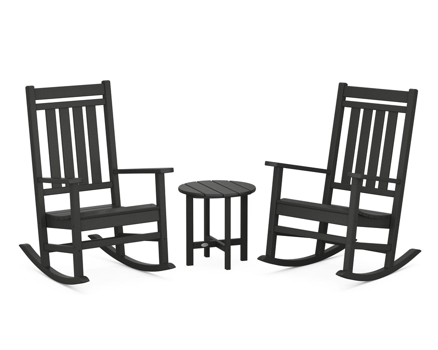 POLYWOOD Estate 3-Piece Rocking Chair Set in Black image