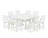 POLYWOOD Lakeside 9-Piece Farmhouse Trestle Dining Set in Vintage White image