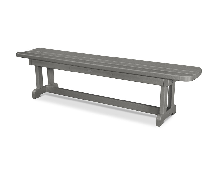 POLYWOOD Park 72" Harvester Backless Bench in Slate Grey image