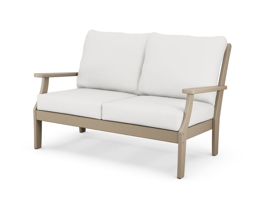 POLYWOOD Braxton Deep Seating Loveseat in Vintage Sahara / Natural Linen image