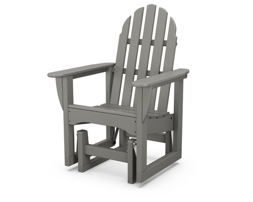 POLYWOOD Classic Adirondack Glider Chair in Slate Grey image