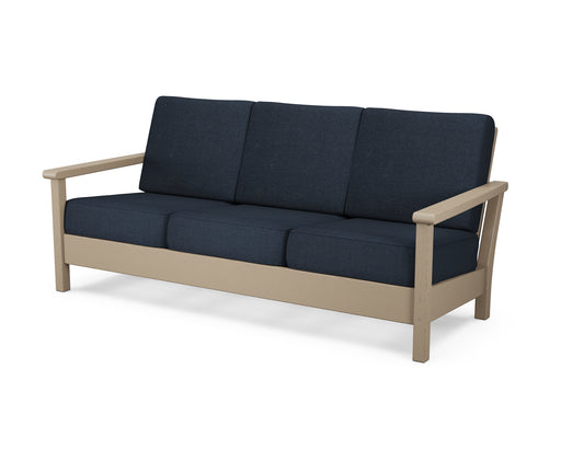 POLYWOOD Harbour Deep Seating Sofa in Vintage Sahara / Marine Indigo image