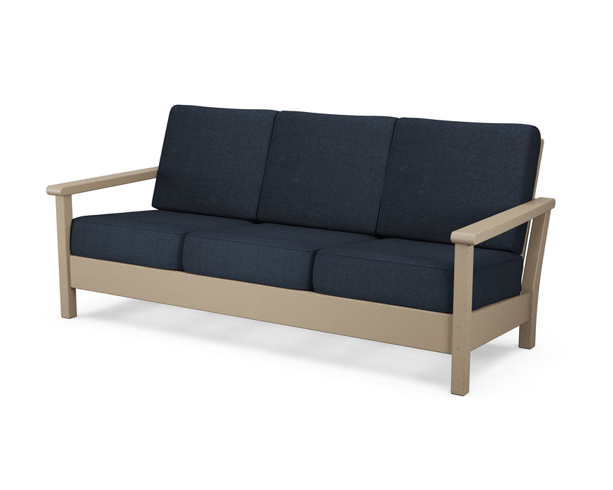 POLYWOOD Harbour Deep Seating Sofa in Vintage Sahara / Marine Indigo image