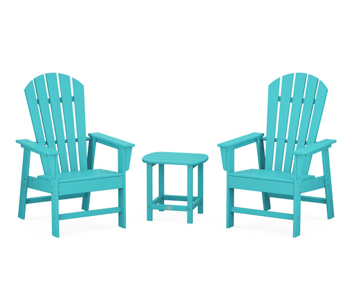 POLYWOOD South Beach Casual Chair 3-Piece Set with 18" South Beach Side Table in Aruba image