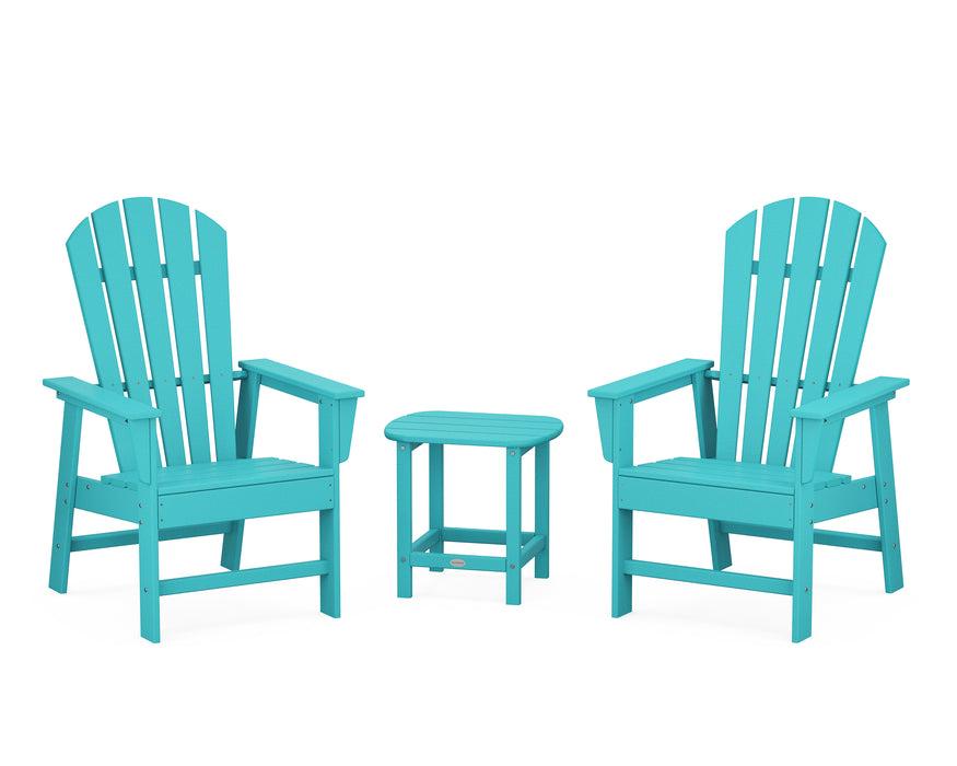 POLYWOOD South Beach Casual Chair 3-Piece Set with 18" South Beach Side Table in Aruba image