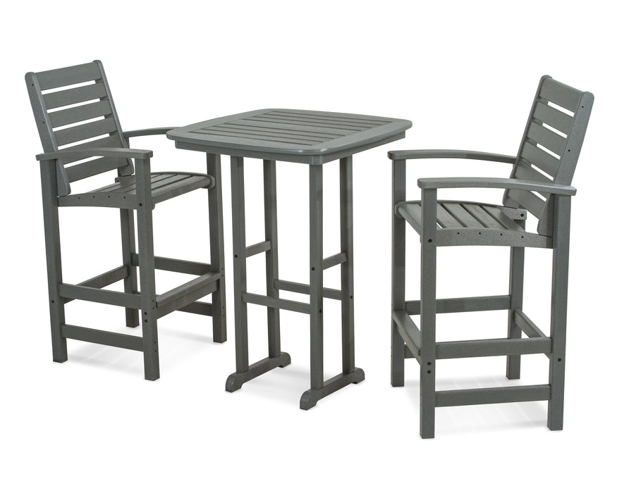 POLYWOOD Signature 3-Piece Bar Set in Slate Grey