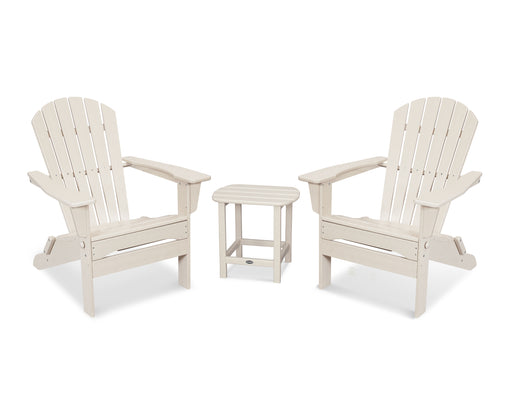 POLYWOOD South Beach 3-Piece Folding Adirondack Set in Sand image