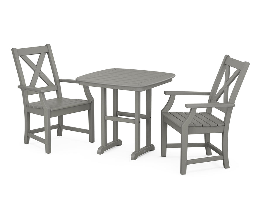 POLYWOOD Braxton 3-Piece Dining Set in Slate Grey