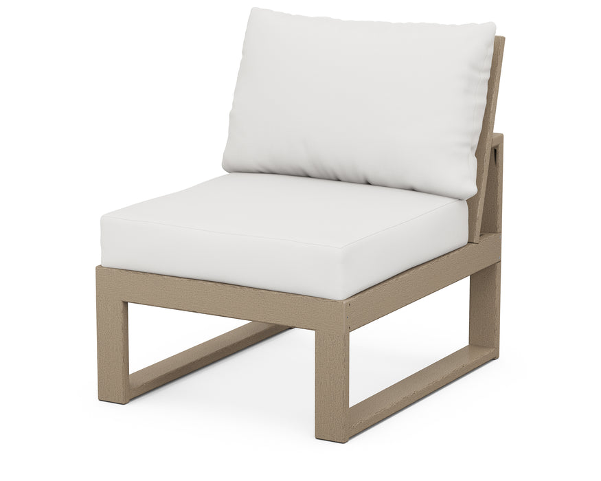 POLYWOOD Modular Armless Chair in Vintage Sahara / Natural Linen