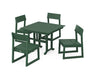 POLYWOOD EDGE Side Chair 5-Piece Farmhouse Dining Set in Green image