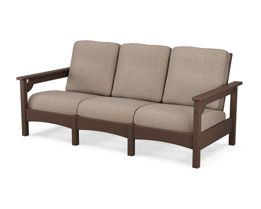 POLYWOOD Club Sofa in Mahogany / Spiced Burlap image