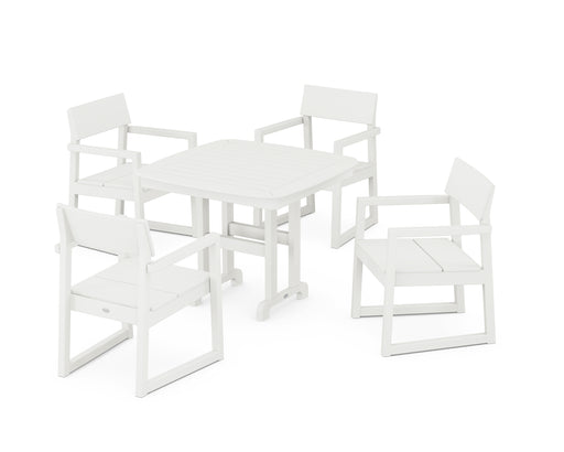 POLYWOOD EDGE 5-Piece Dining Set in Vintage White image