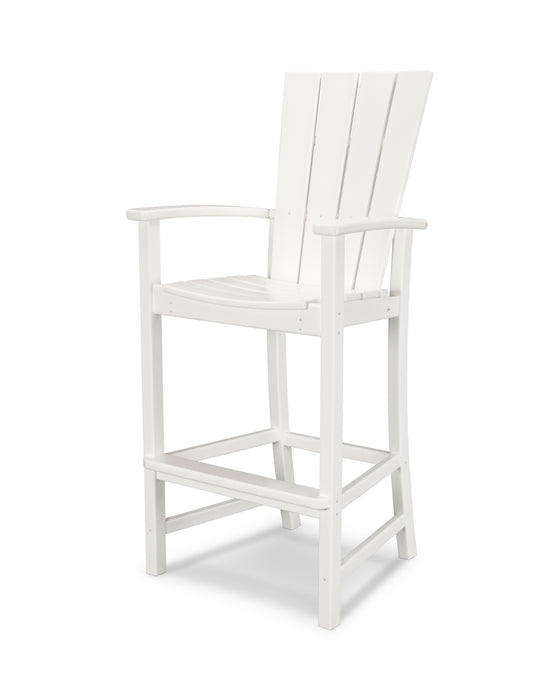 POLYWOOD Quattro Adirondack Bar Chair in White