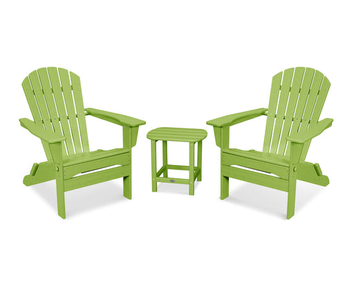 POLYWOOD South Beach 3-Piece Folding Adirondack Set in Lime image