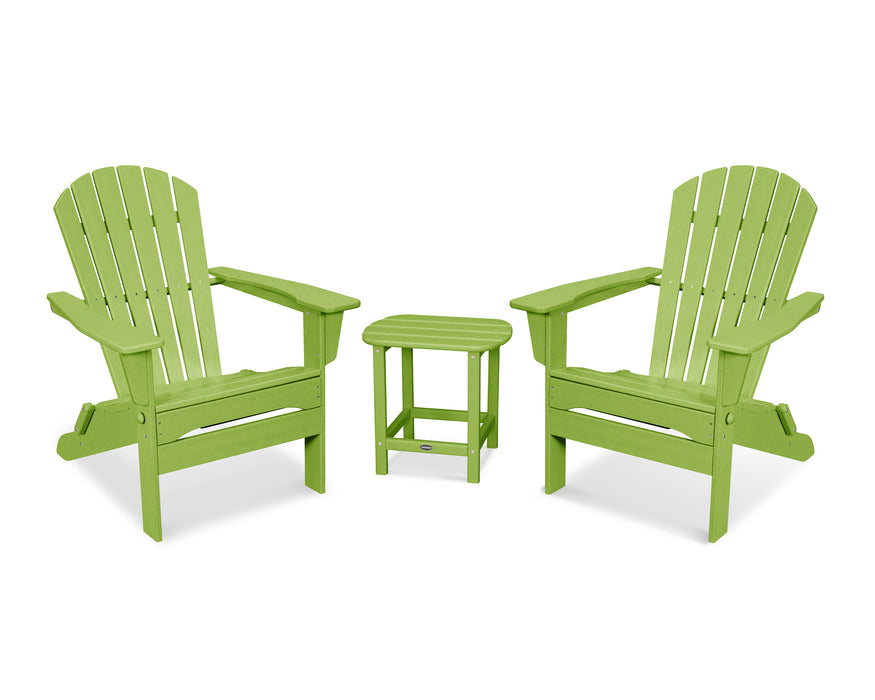 POLYWOOD South Beach 3-Piece Folding Adirondack Set in Lime image