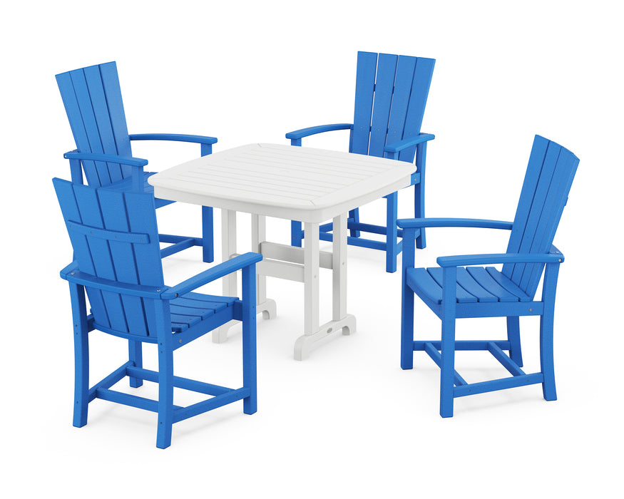 POLYWOOD Quattro 5-Piece Dining Set in Pacific Blue image