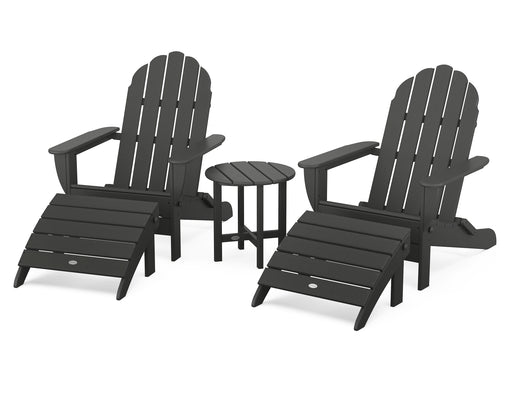 POLYWOOD Classic Oversized Adirondack 5-Piece Casual Set in Black image