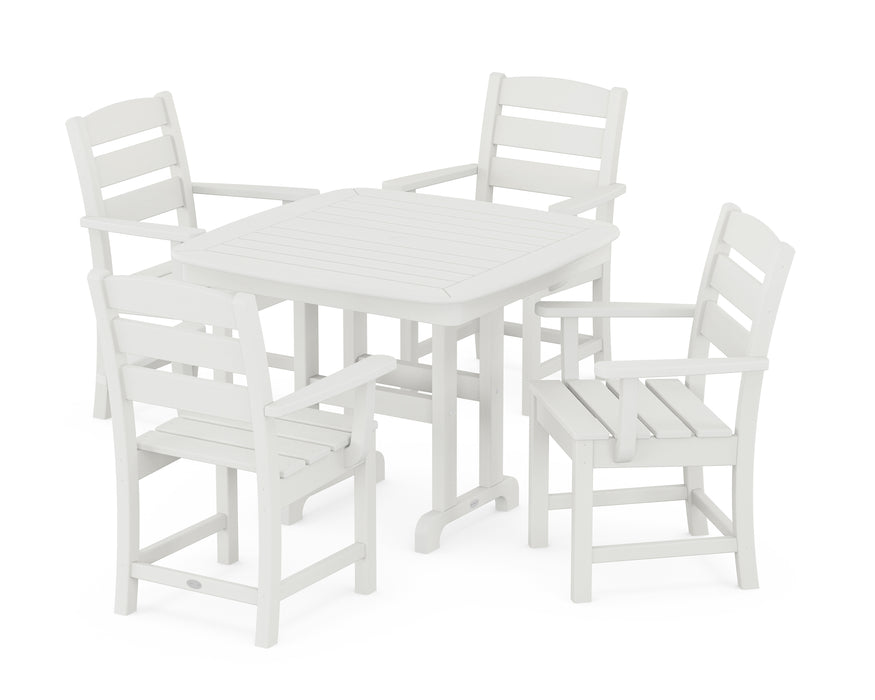 POLYWOOD Lakeside 5-Piece Dining Set in Vintage White