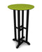 POLYWOOD Contempo 24" Round Bar Table in Black / Lime image