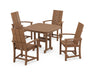POLYWOOD Modern Adirondack 5-Piece Dining Set in Teak image