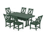 POLYWOOD Braxton 7-Piece Dining Set with Trestle Legs in Green image