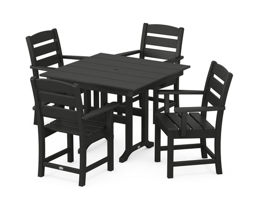 POLYWOOD Lakeside 5-Piece Farmhouse Dining Set in Black image