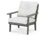 POLYWOOD Lakeside Deep Seating Chair in Slate Grey / Natural Linen image
