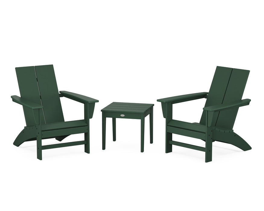 Country Living Country Living Modern Adirondack Chair 3-Piece Set in Green