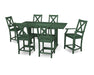 POLYWOOD Braxton 7-Piece Farmhouse Trestle Counter Set in Green image