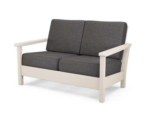 POLYWOOD Harbour Deep Seating Loveseat in Sand / Ash Charcoal image
