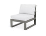 POLYWOOD Modular Armless Chair in Slate Grey / Natural image