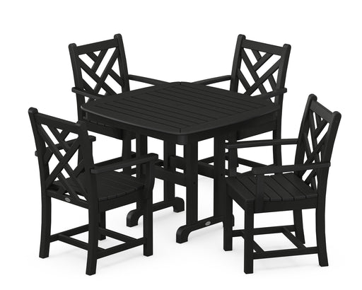 POLYWOOD Chippendale 5-Piece Dining Set in Black image