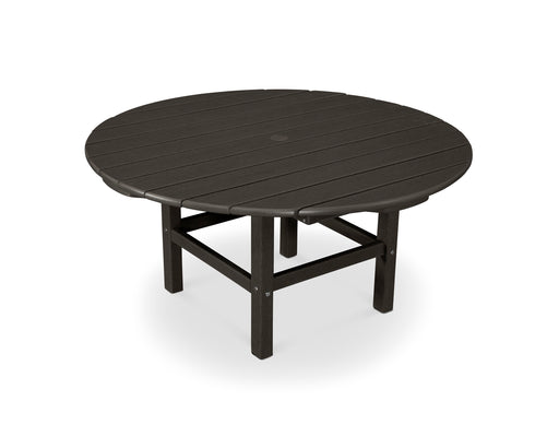 POLYWOOD Round 37" Conversation Table in Vintage Coffee image