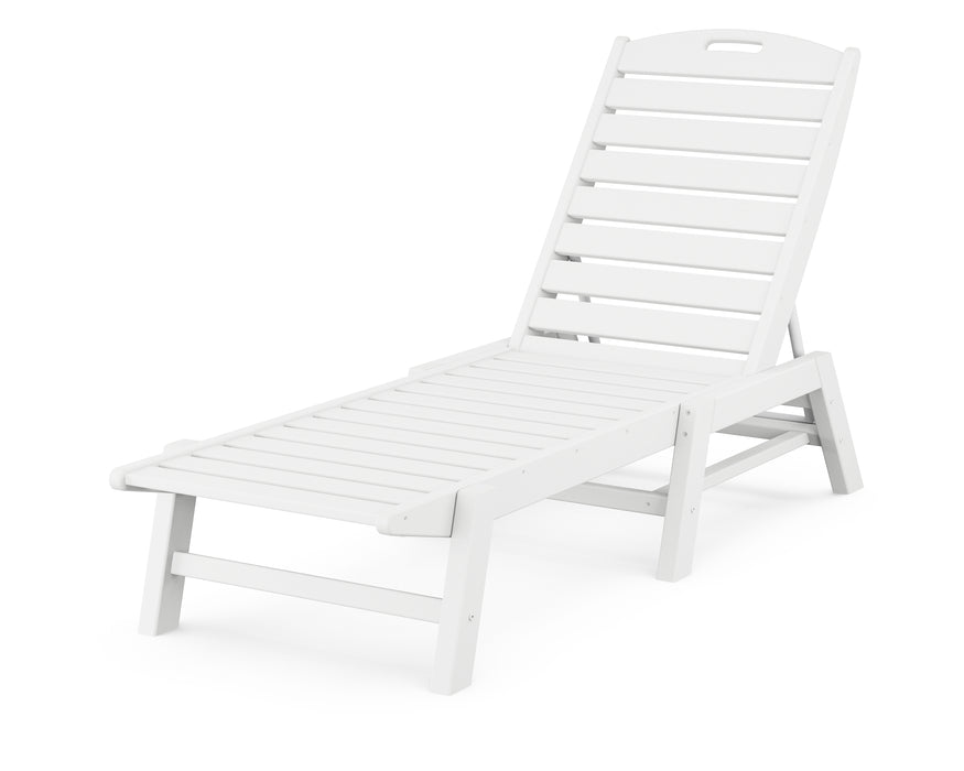 POLYWOOD Nautical Chaise in White