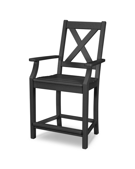 POLYWOOD Braxton Counter Arm Chair in Black image