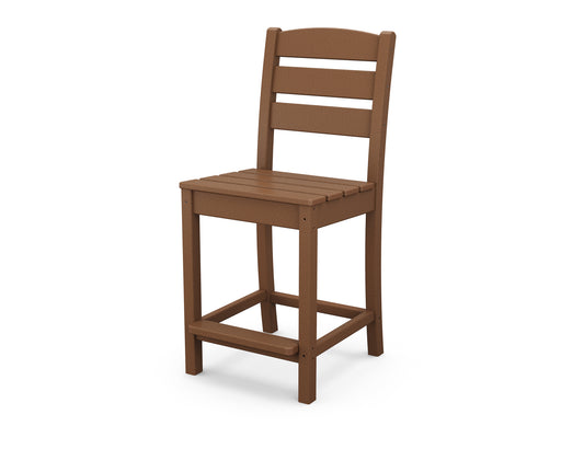POLYWOOD Lakeside Counter Side Chair in Teak image