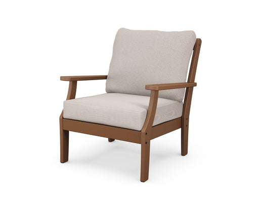 POLYWOOD Braxton Deep Seating Chair in Teak / Dune Burlap image