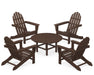 POLYWOOD Classic Adirondack 5-Piece Conversation Set in Mahogany image