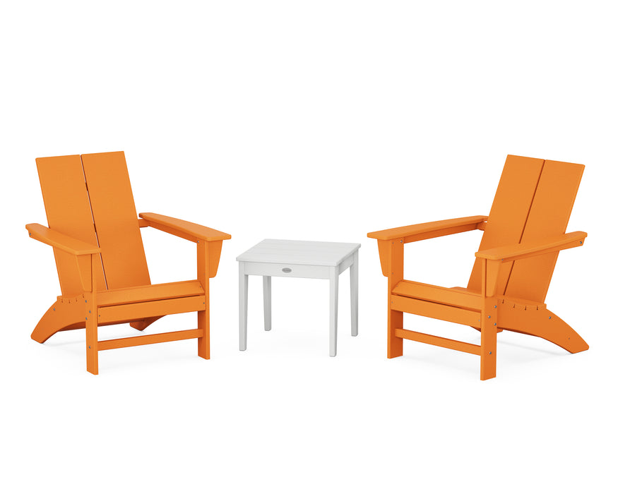 Country Living Country Living Modern Adirondack Chair 3-Piece Set in Tangerine