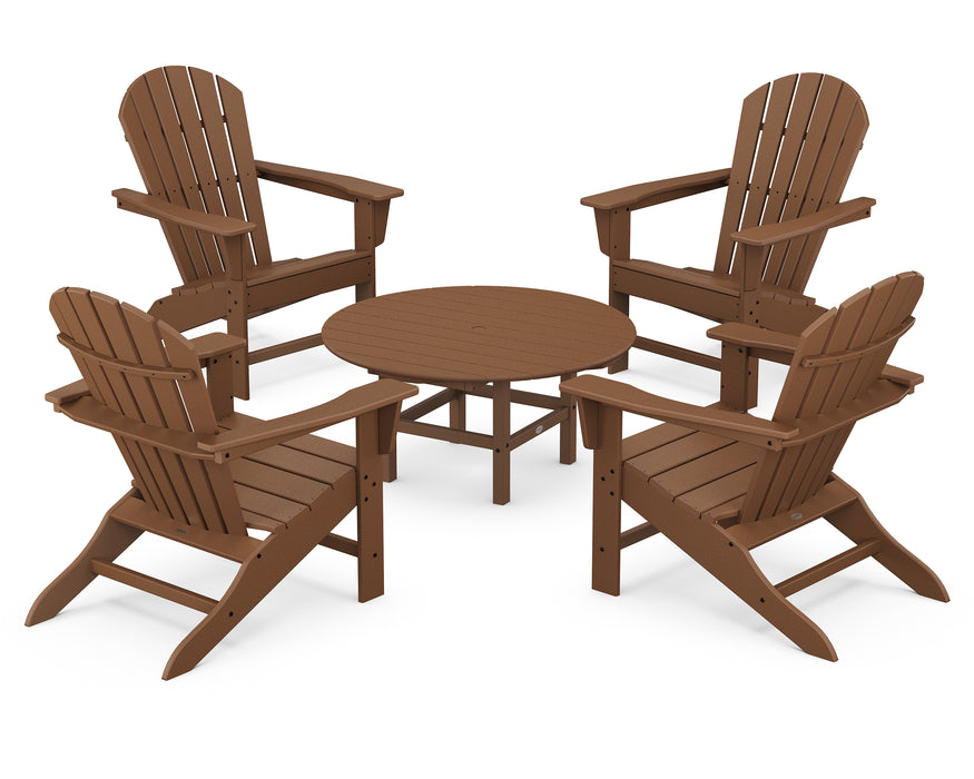 POLYWOOD South Beach 5-Piece Conversation Group in Teak