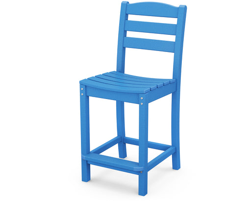POLYWOOD La Casa Cafe Counter Side Chair in Pacific Blue image